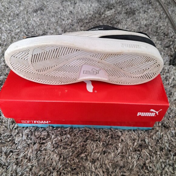 PUMA Smash V2 SD 365176-01 Kids Sneakers Size 5.5C Black Suede Shoes EUC - Picture 7 of 9
